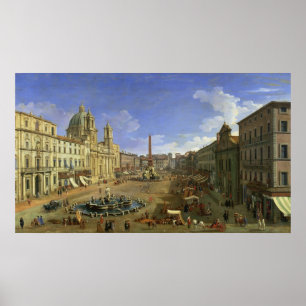 View of the Piazza Navona, Rome Poster