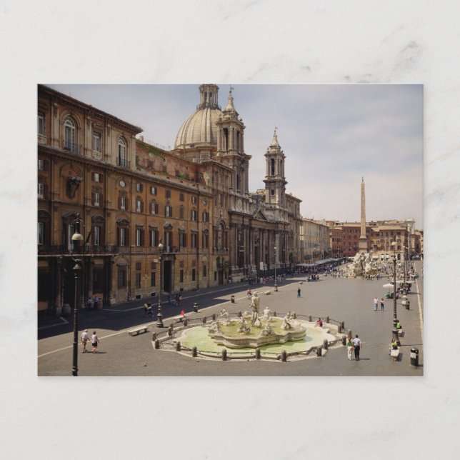 View of the piazza postcard (Front)