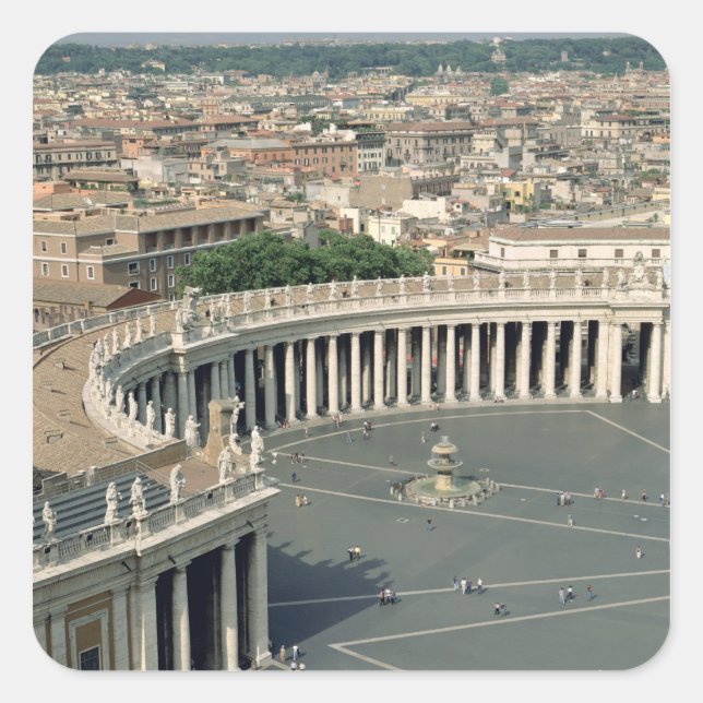 View of the piazza square sticker (Front)