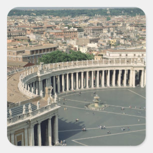 View of the piazza square sticker