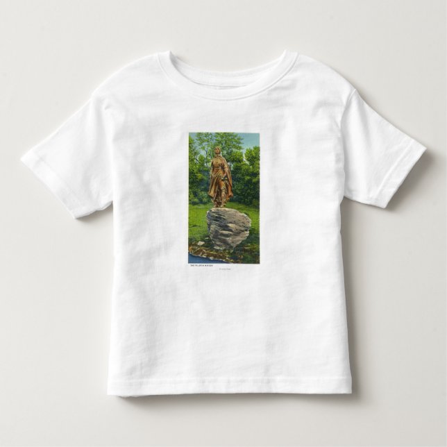 View of the Pilgrim Maiden Statue Toddler T-Shirt (Front)