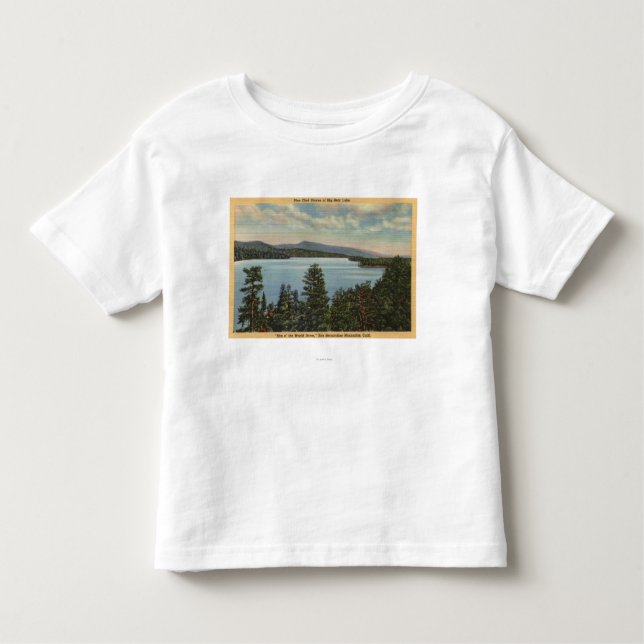 View of the Pine Clad Shores of Lake Toddler T-Shirt (Front)
