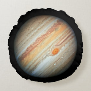 View of the Planet Jupiter (Hubble Telescope) Round Cushion