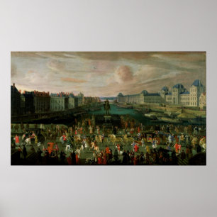View of the Pont Neuf and the Chateau du Louvre Poster