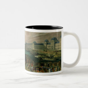 View of the Pont Neuf and the Chateau du Louvre Two-Tone Coffee Mug