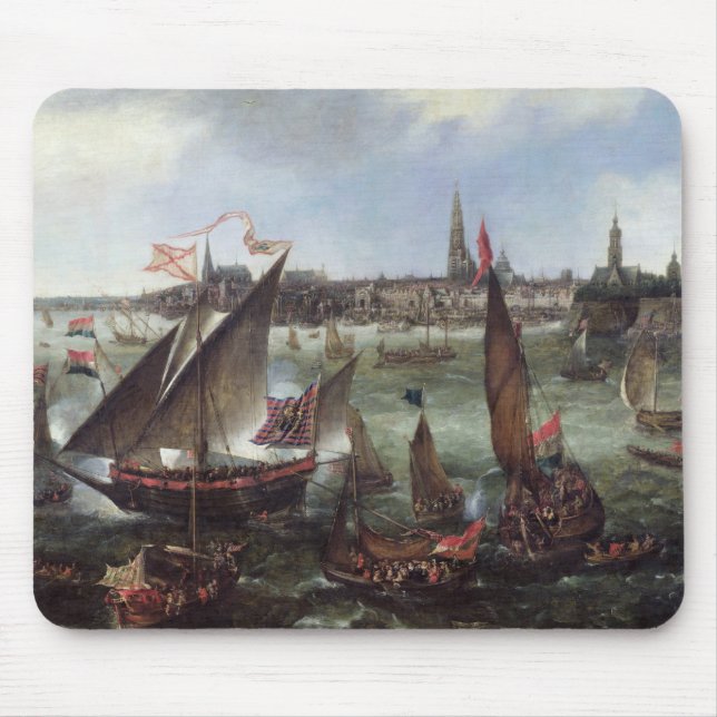 View of the Port of Antwerp Mouse Pad (Front)