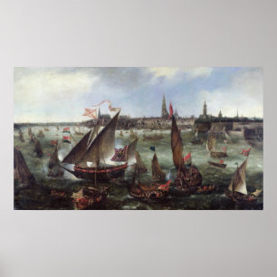 View of the Port of Antwerp Poster