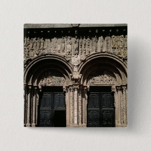 View of the Portico de las Platerias 15 Cm Square Badge