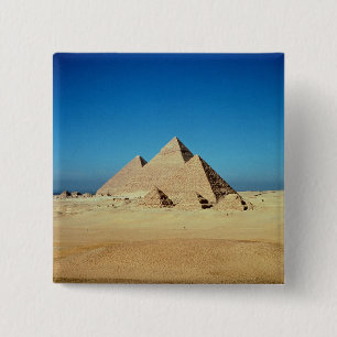 View of the Pyramids 15 Cm Square Badge