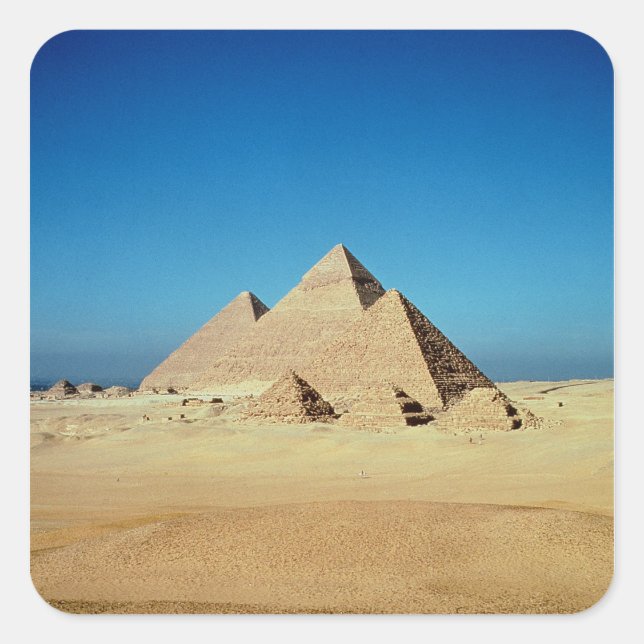 View of the Pyramids Square Sticker (Front)