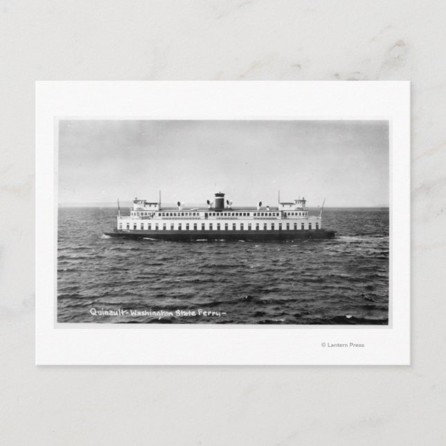 View of the Quinault Ferry Postcard (Front)
