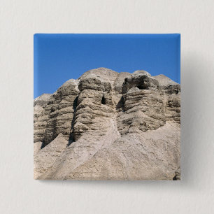 View of the Qumran Caves 15 Cm Square Badge