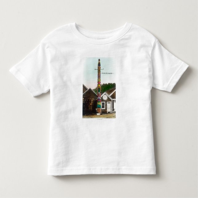 View of the Raven TotempoleWrangell, AK Toddler T-Shirt (Front)