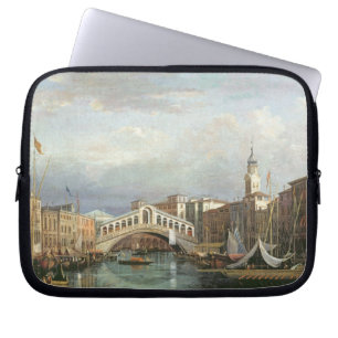 View of the Rialto Bridge in Venice Laptop Sleeve