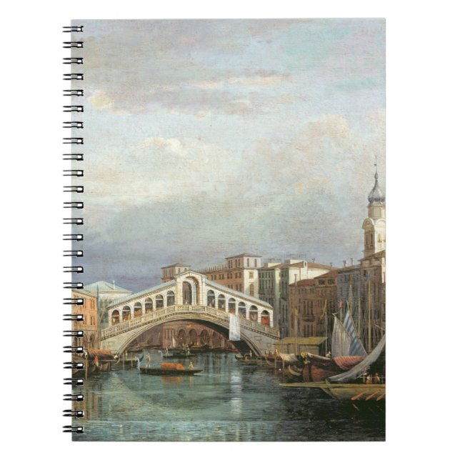 View of the Rialto Bridge in Venice Notebook (Front)