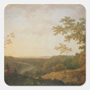 View of the River Dee, c.1761 Square Sticker