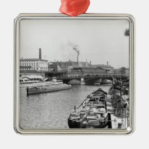 View of the River Spree, Berlin, c.1910 Metal Ornament