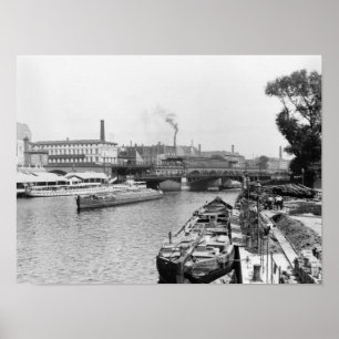 View of the River Spree, Berlin, c.1910 Poster