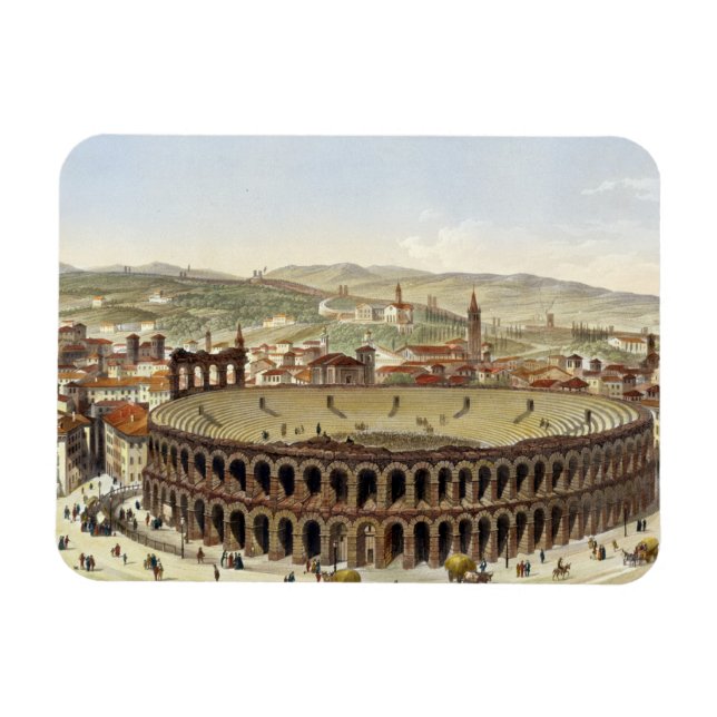 View of the Roman Amphitheatre, Verona, engraved b Magnet (Horizontal)