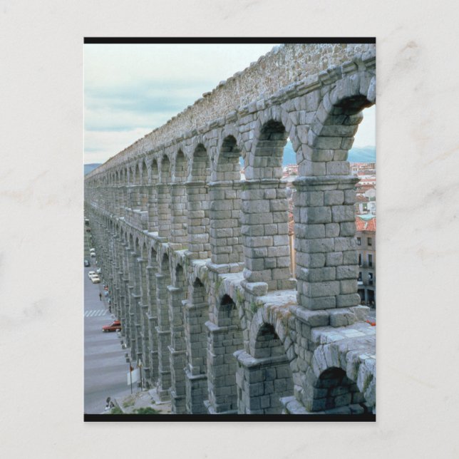 View of the Roman Aqueduct probably dating Postcard (Front)