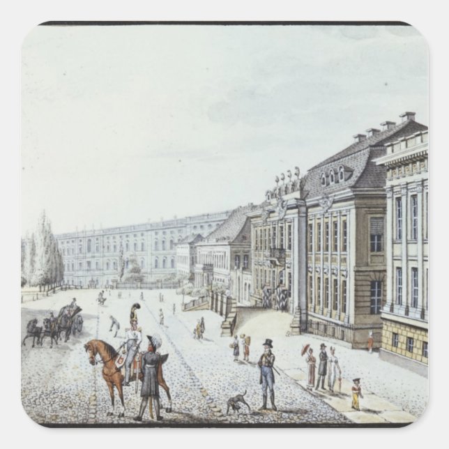 View of the Royal Palace, Berlin Square Sticker (Front)