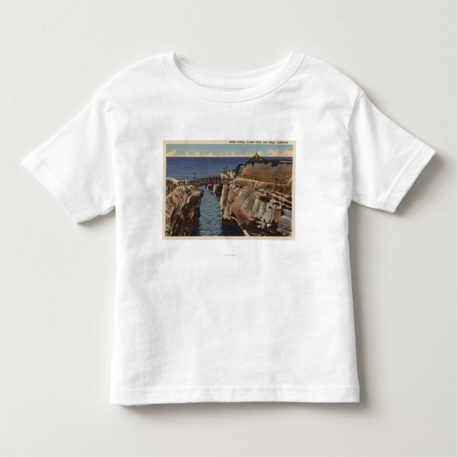 View of the Rustic Bridge & Sunset Cliffs Toddler T-Shirt (Front)