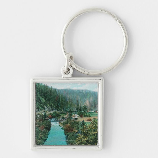 View of the Sacramento River Canyon on SP Key Ring (Front)