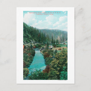 View of the Sacramento River Canyon on SP Postcard