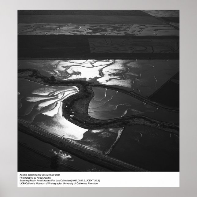 View of the Sacramento Valley by Ansel Adams Poster (Front)