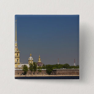 View of the Saints Peter and Paul Cathedral 2 15 Cm Square Badge