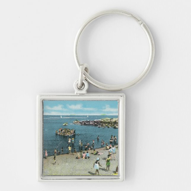 View of the Salem Willows Beach Key Ring (Front)