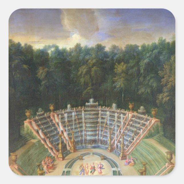 View of the Salle de Bal Square Sticker (Front)