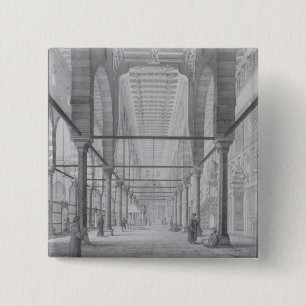 View of the Sanctuary of the Mosque of Moyed, plat 15 Cm Square Badge