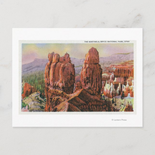 View of the Sentinels Postcard (Front)