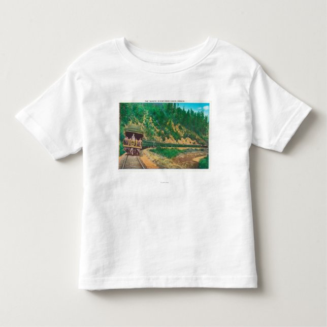 View of the Shasta TrainCow Creek Canyon, OR Toddler T-Shirt (Front)