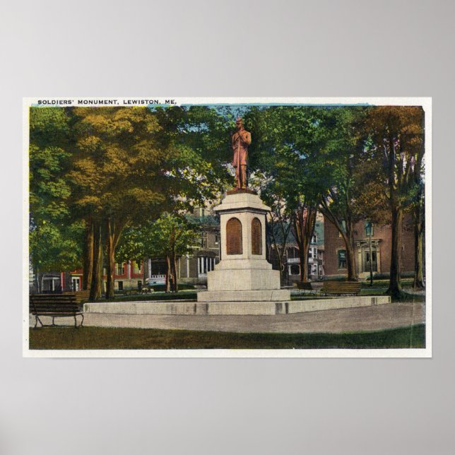 View of the Soldiers' Monument Poster (Front)