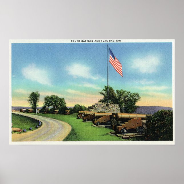 View of the South Battery and Flag Bastion Poster (Front)