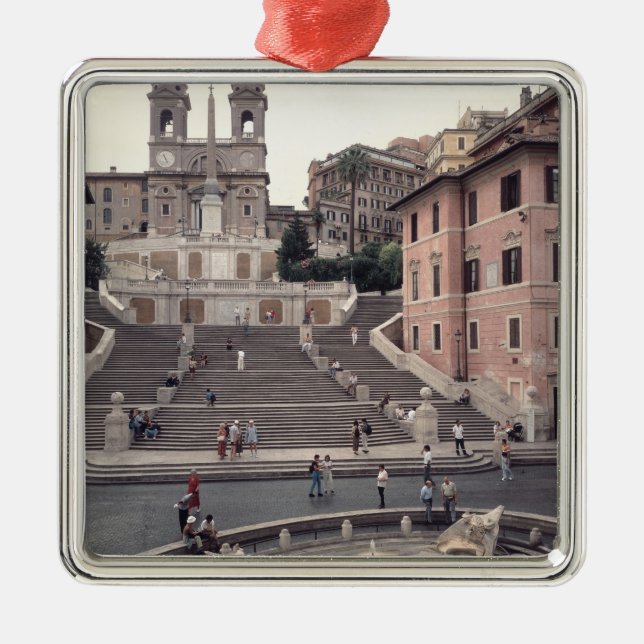View of the Spanish Steps or Scalinata Metal Tree Decoration (Front)