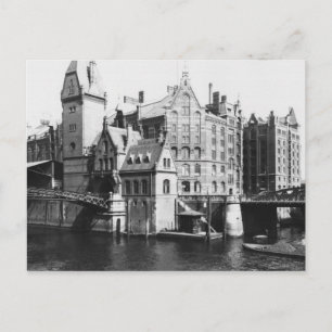 View of the Speicherstadt Hamburg, c.1910 Postcard