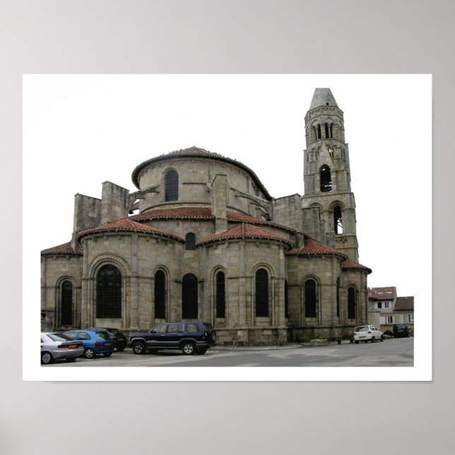 View of the spire of the church (photo) poster (Front)