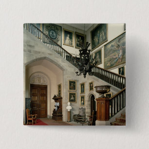 View of the Staircase Hall, 1812-15 15 Cm Square Badge