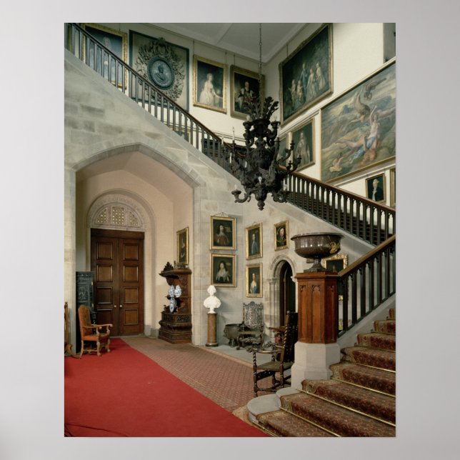 View of the Staircase Hall, 1812-15 Poster (Front)