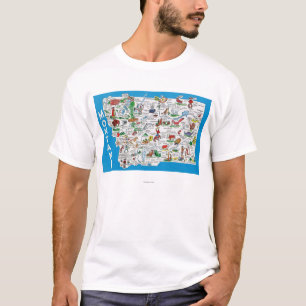 View of the State with Cartoons, Scenic Spots T-Shirt