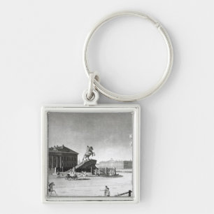 View of the statue of Peter the Great Key Ring