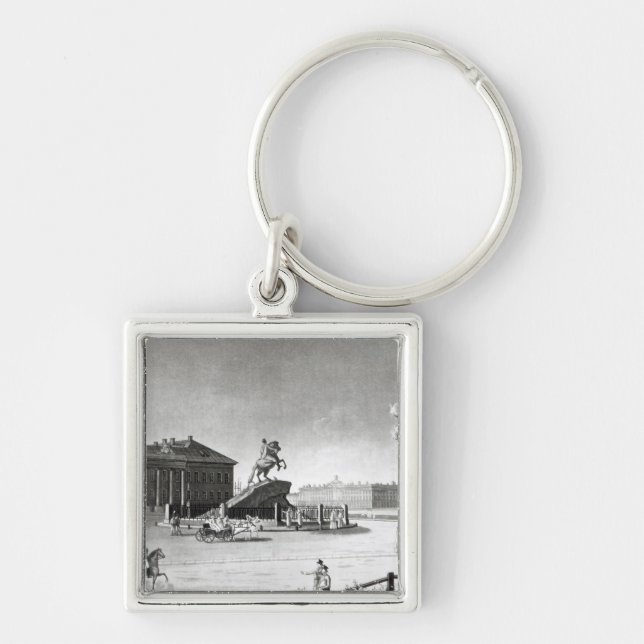 View of the statue of Peter the Great Key Ring (Front)