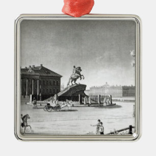 View of the statue of Peter the Great Metal Ornament
