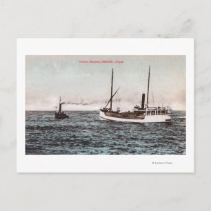 View of the Steamer ElizabethBandon, OR Postcard