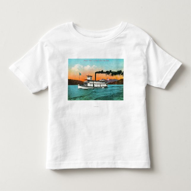 View of the Steamer Flyer on the Lake Toddler T-Shirt (Front)