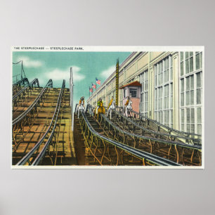 View of the Steeplechase Rollercoaster Poster