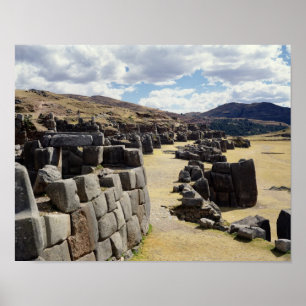 View of the stone walls poster